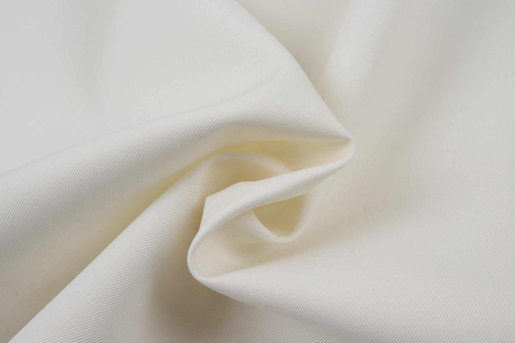 swatch-Structured Wool Gabardine with Interlining - Off White-Fabric-FabricSight