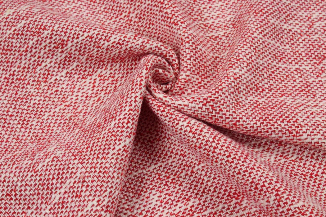 swatch-Summer Tweed Slubbed - Red-Fabric-FabricSight