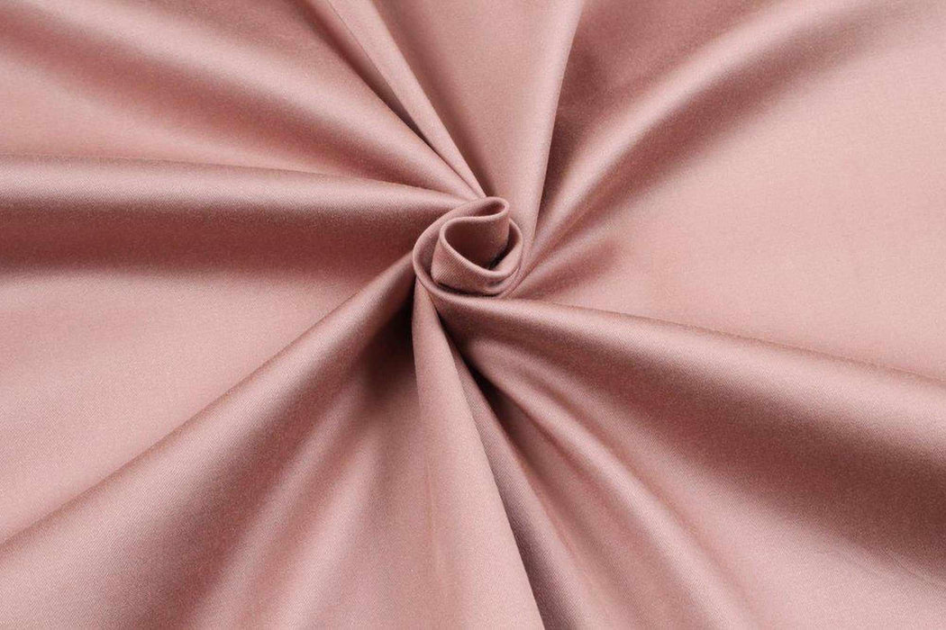 swatch-TENCEL COTTON SATIN 280 GSM - Stretch - Dust Pink-Fabric-FabricSight