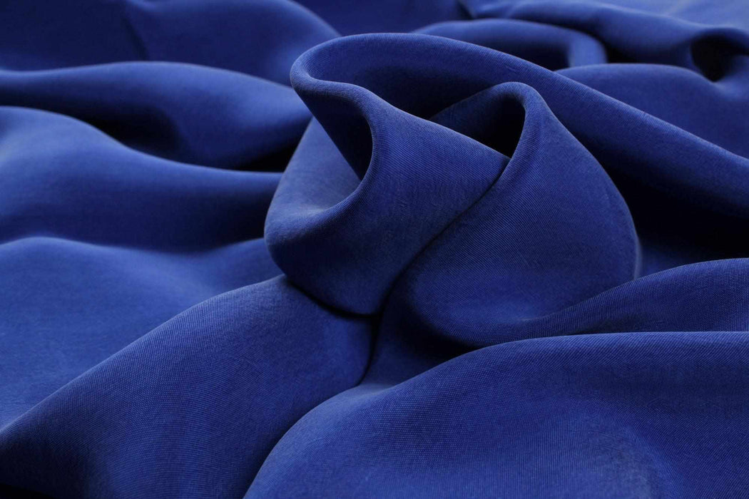 swatch-Vegan silk - Cupro Satin - SCARLET (+50 Colors Available)-Fabric-FabricSight