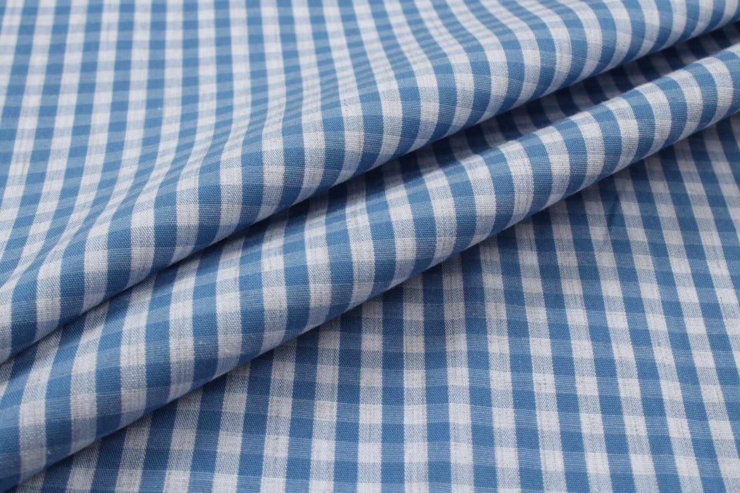 swatch-Vichy Cotton - Rustic Look - Small and Medium Checks-Fabric-FabricSight