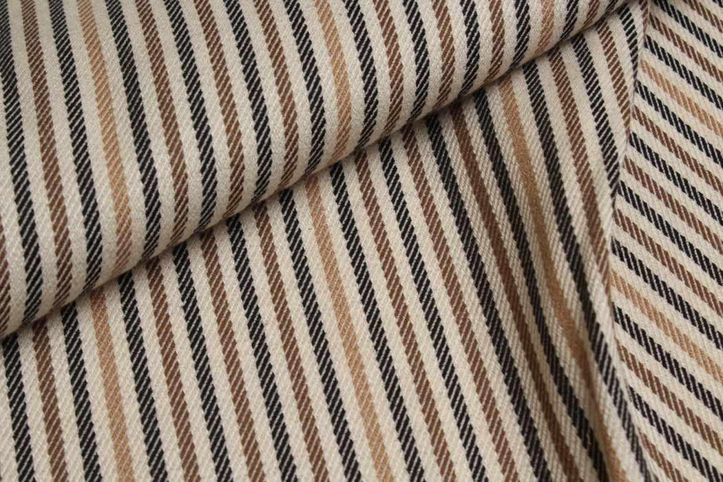 swatch-Viscose Tencel™ Twill Stripe Fabric – Spanish Deadstock-Fabric-FabricSight