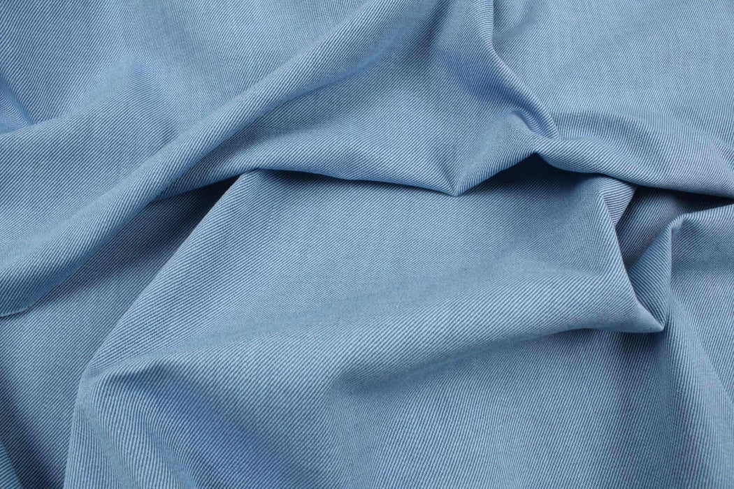 swatch-Washed BCI Cotton Twill for Shirts-Fabric-FabricSight