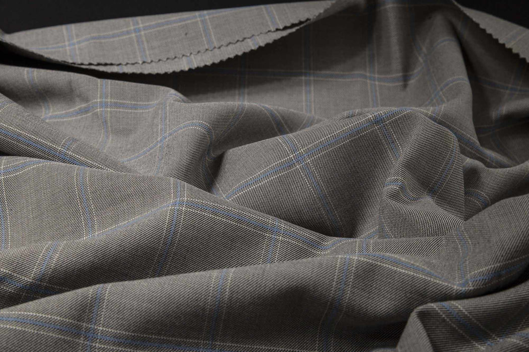 swatch-Windowpane Stretch for Suits - MULA-Fabric-FabricSight