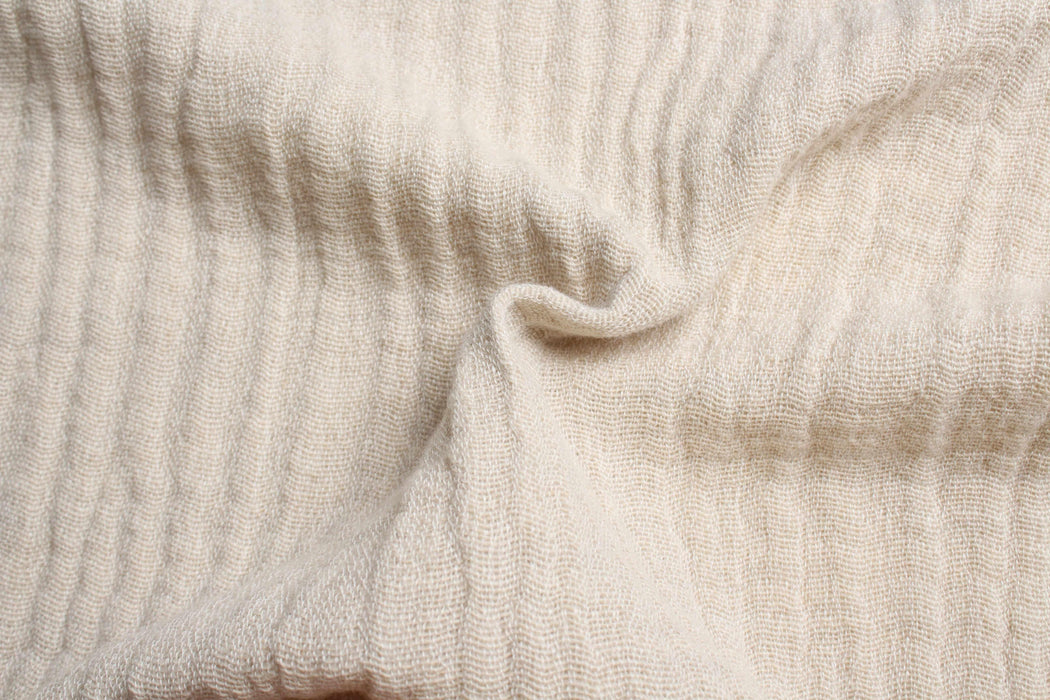 swatch-Wool Blend Double Muslin - Mid-weight 208 gr/m2-Fabric-FabricSight