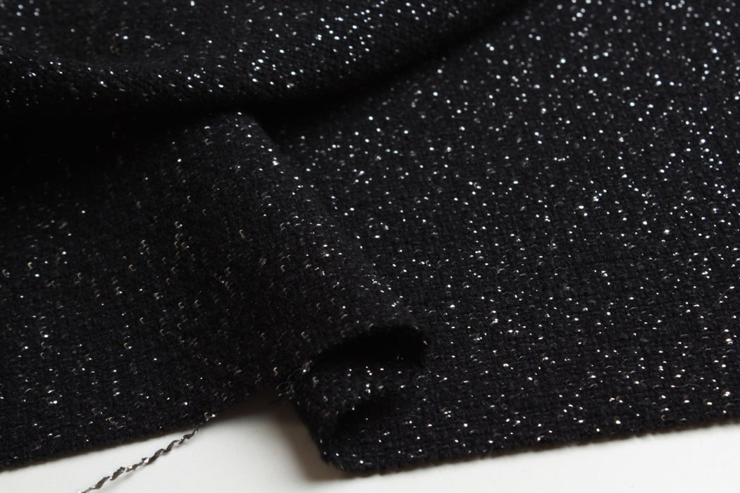 swatch-Wool & Silver Lurex Fabric for Coats – Limited Edition-Fabric-FabricSight