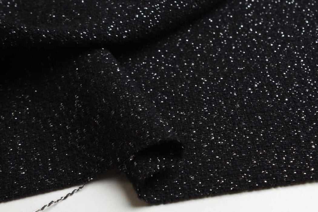 swatch-Wool & Silver Lurex Fabric for Coats – Limited Edition-Fabric-FabricSight