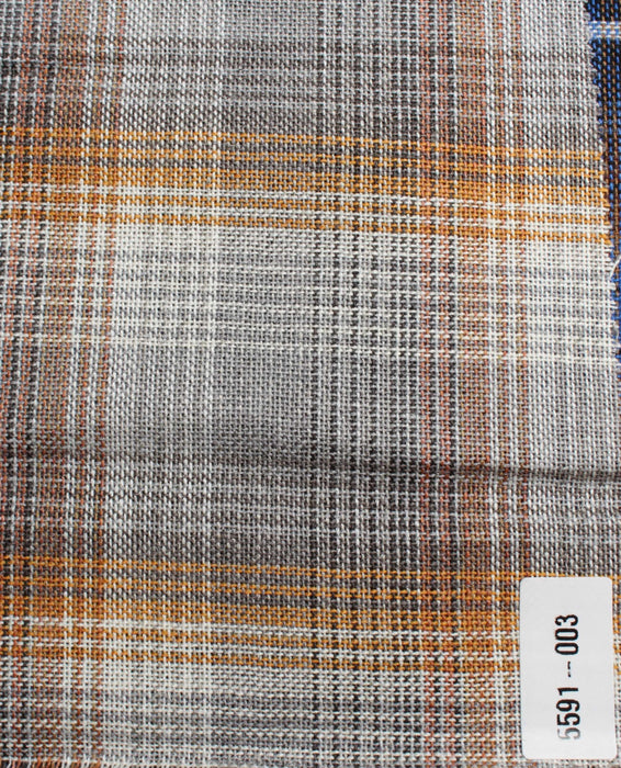 swatch-Wool Viscose Blend Overshirts Fabric - Checks-Fabric-FabricSight