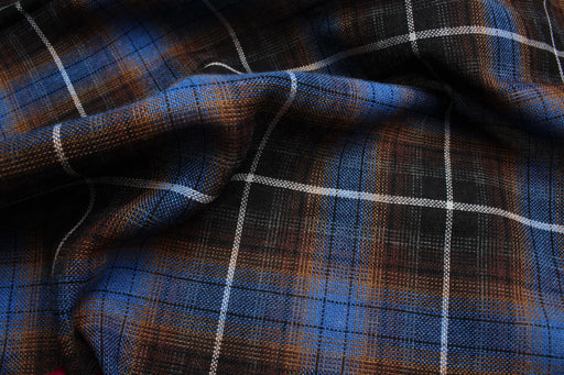 swatch-Wool Viscose Blend Overshirts Fabric - Checks-Fabric-FabricSight