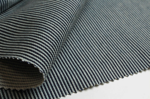 swatch-Yarn-Dyed Striped Cotton Denim – 342 g/m² (10 oz)-Fabric-FabricSight