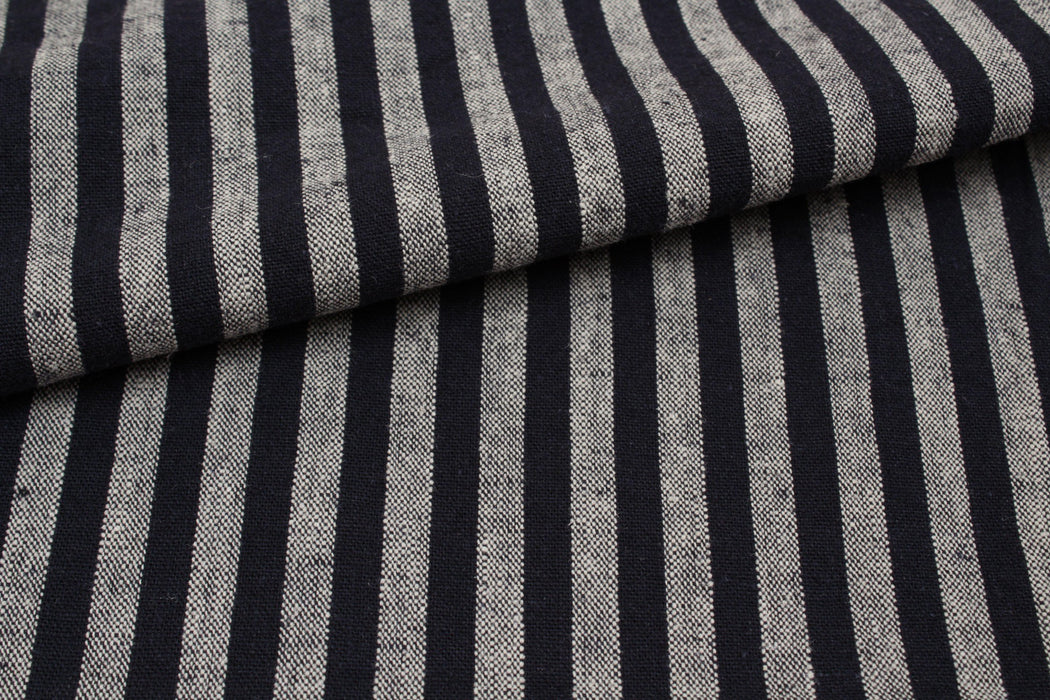 Linen Cotton for Bottoms - Stripes-Fabric-FabricSight
