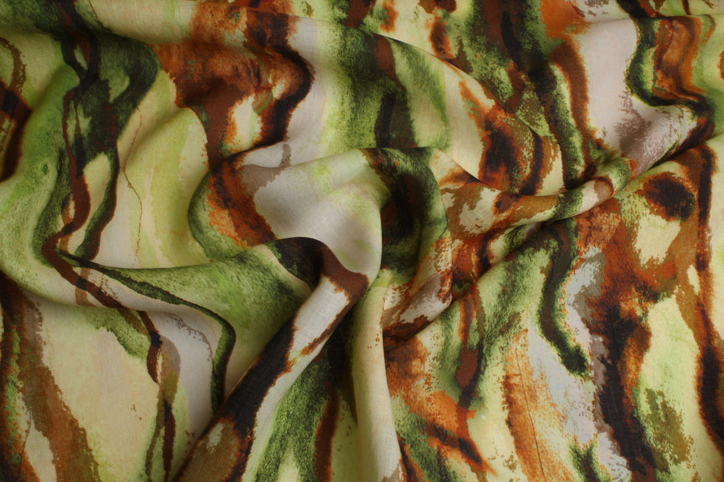 Printed Mid-Weight Washed Linen