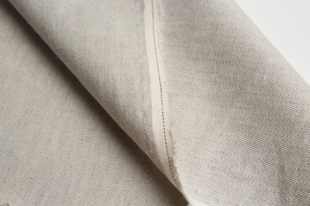 Stretch Linen Cotton Twill – European Flax® – Natural Beige