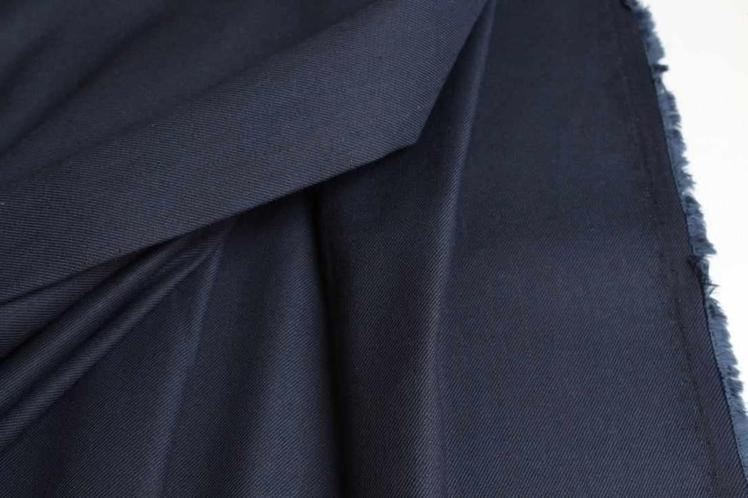 swatch-Stretch Linen Viscose Twill – Unwashed – European Flax® – Dark Navy