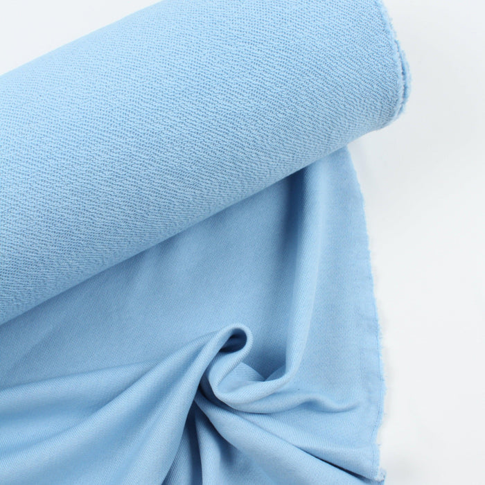 10 Mts Roll - Organic Cotton Fleece, Soft touch (Placid Blue) - OFFER: 8.99€/Mt-Roll-FabricSight