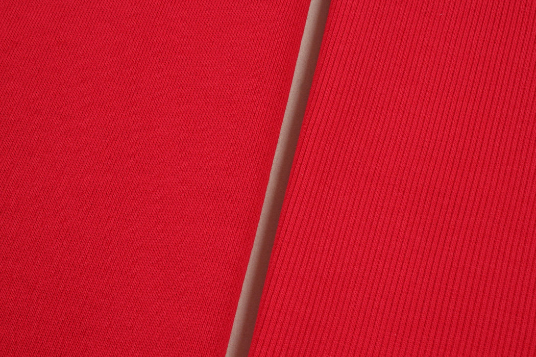 10 Mts Roll - Organic Cotton Fleece, Soft touch (Red) - OFFER: 8,99€/MT-Roll-FabricSight