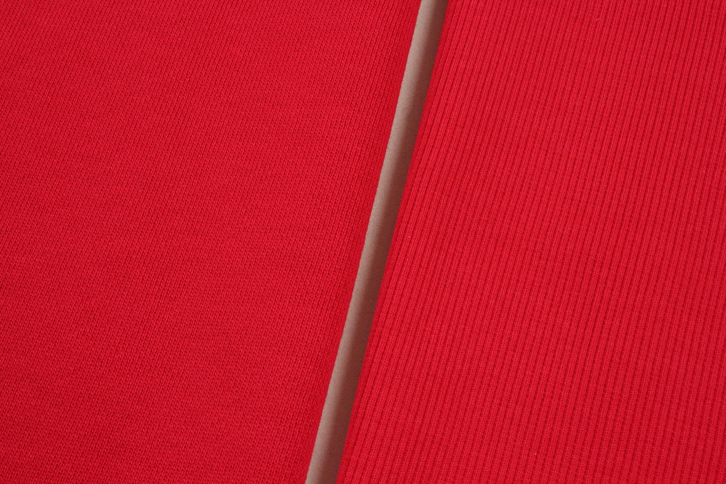 10 Mts Roll - Organic Cotton Fleece, Soft touch (Red) - OFFER: 8,99€/MT-Roll-FabricSight