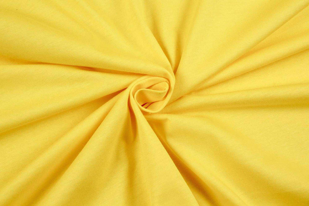 10 Mts Roll - Organic Cotton Jersey (Lemon Yellow) - OFFER: 3,90€/Mt-Roll-FabricSight