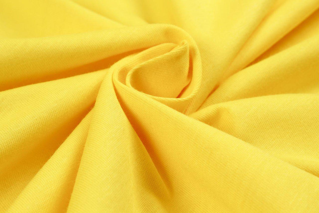 10 Mts Roll - Organic Cotton Jersey (Lemon Yellow) - OFFER: 3,90€/Mt-Roll-FabricSight