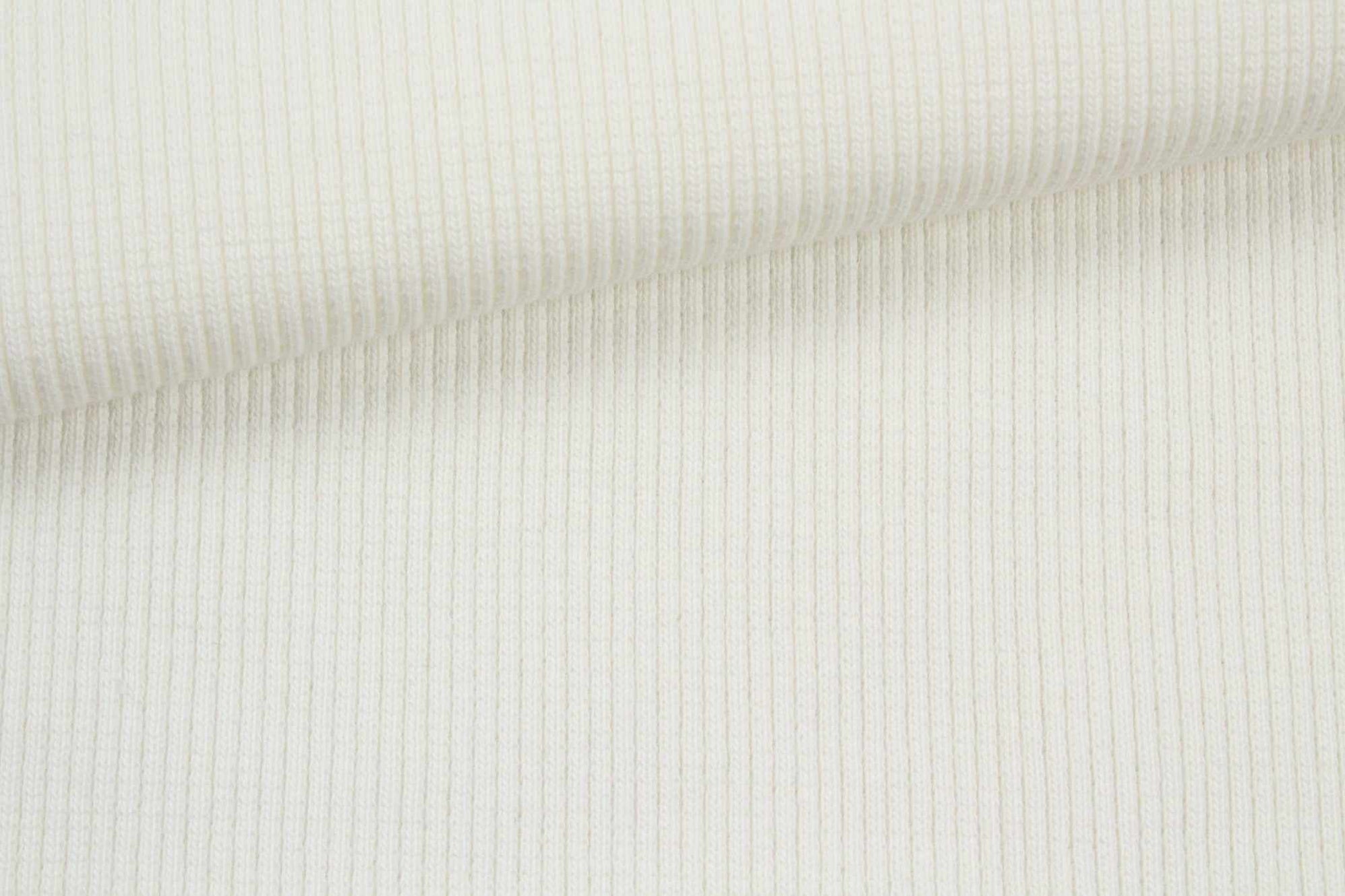 Organic Cotton Stretch Rib 2x2 - Off-white | Buy Fabrics Online ...