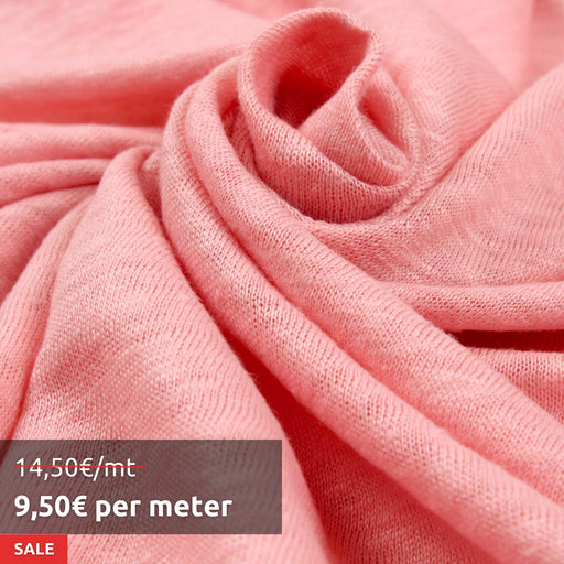 10 Mts Roll - Soft Linen Single Jersey (Bridal Rose) - OFFER: 9,50€/Mt-Roll-FabricSight