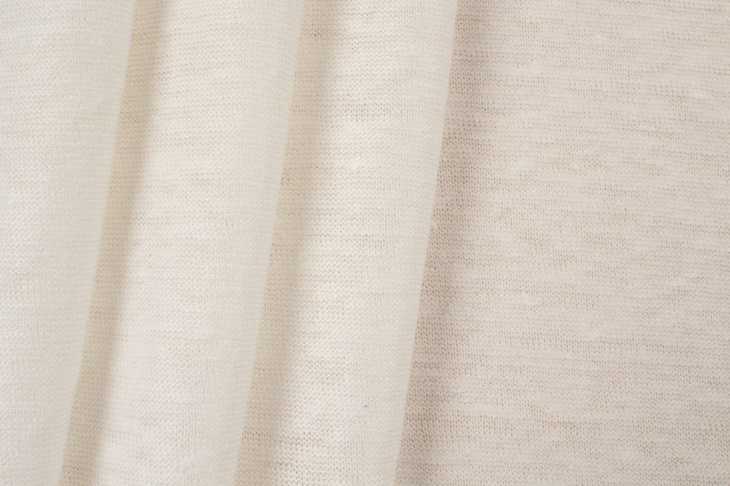 10 Mts Roll - Soft Linen Single Jersey (Off White) - OFFER: 9,50€/Mt-Roll-FabricSight