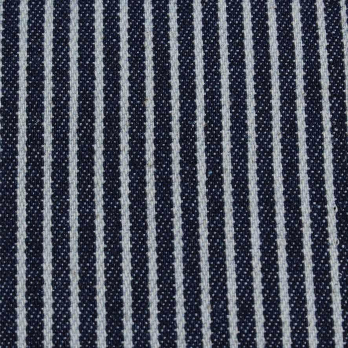 swatch-100% Cotton Thin Stripes Denim - Yarn Dyed-Fabric-FabricSight