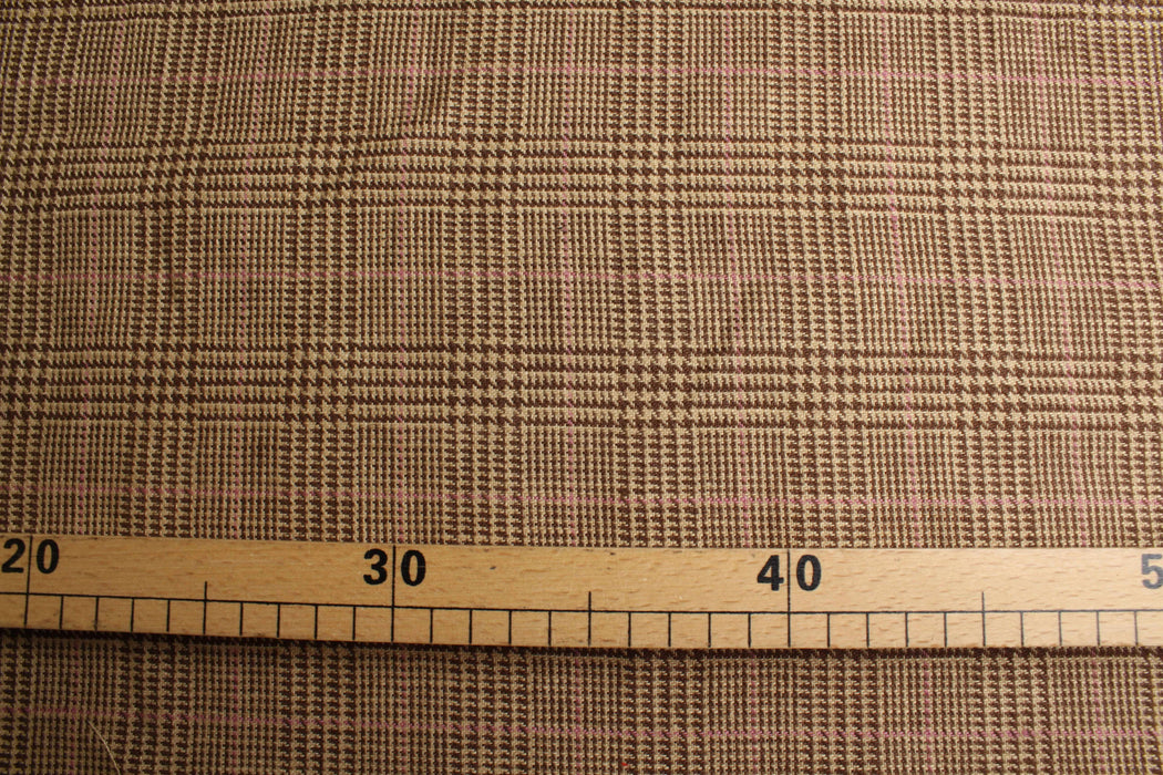 100% Heavy Linen Prince of Wales for Jackets-Fabric-FabricSight