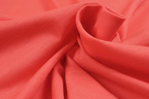 100% Organic Cotton Jersey for T-shirts - Coral (Remnant)-Remnant-FabricSight
