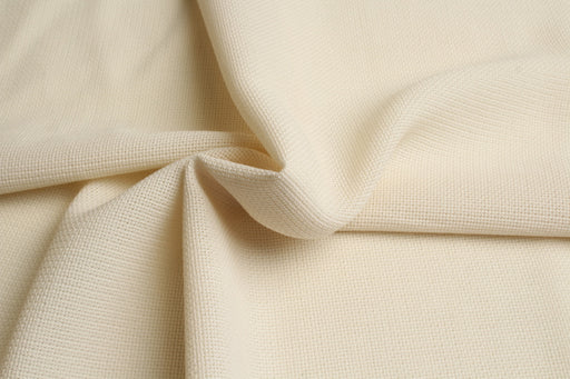 100% Virgin Wool Gauze – Sheer Fluid Etamine – Ecru – Designer Deadstock-Fabric-FabricSight