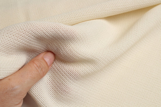 100% Virgin Wool Gauze – Sheer Fluid Etamine – Ecru – Designer Deadstock-Fabric-FabricSight