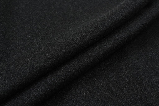 100% Wool Fabric for Coats - Heavy-Weight - Black Melange-Fabric-FabricSight