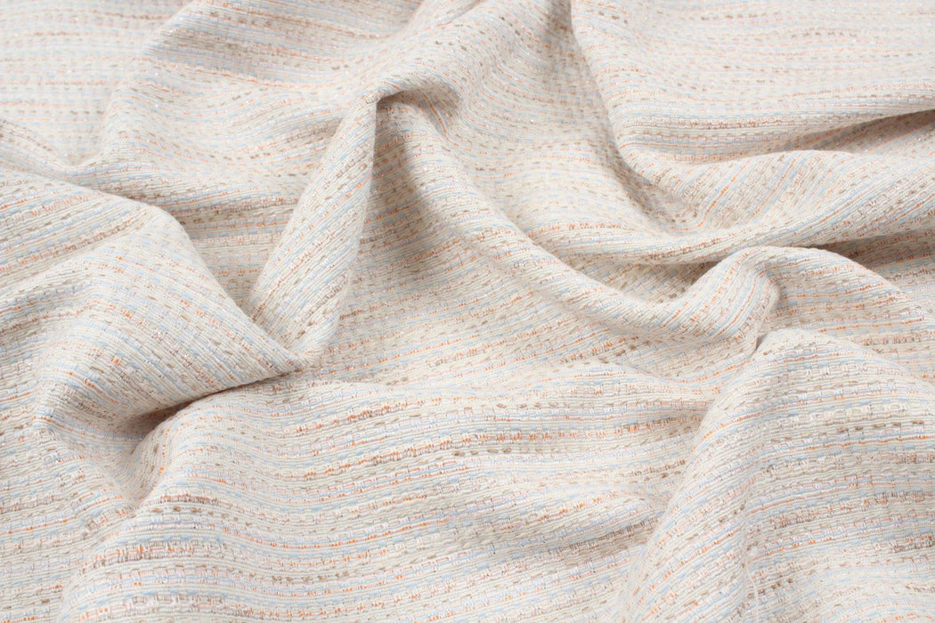 13 Mts Roll - Cotton Blend Tweed Jacquard with Lurex Yarn - OFFER: 11,50€/Mt-Roll-FabricSight