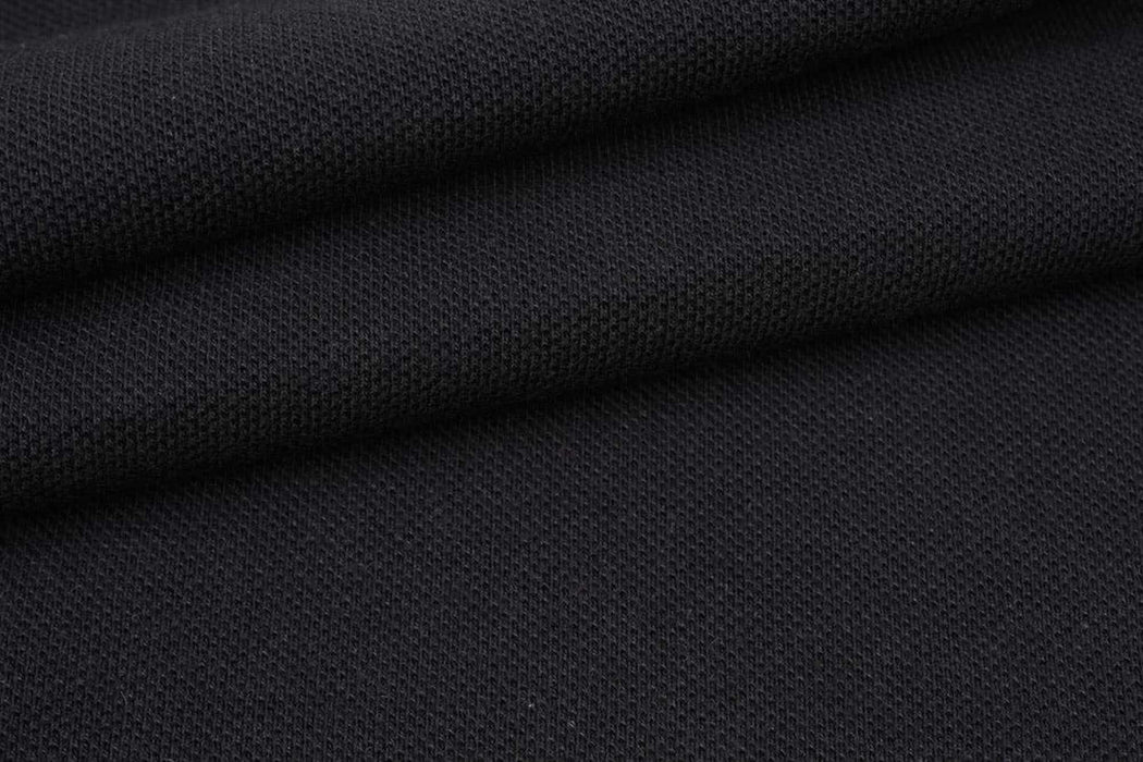 17 Mts Roll - Premium Organic Cotton Piquet (Black) - OFFER: 7,50€/Mt-Roll-FabricSight
