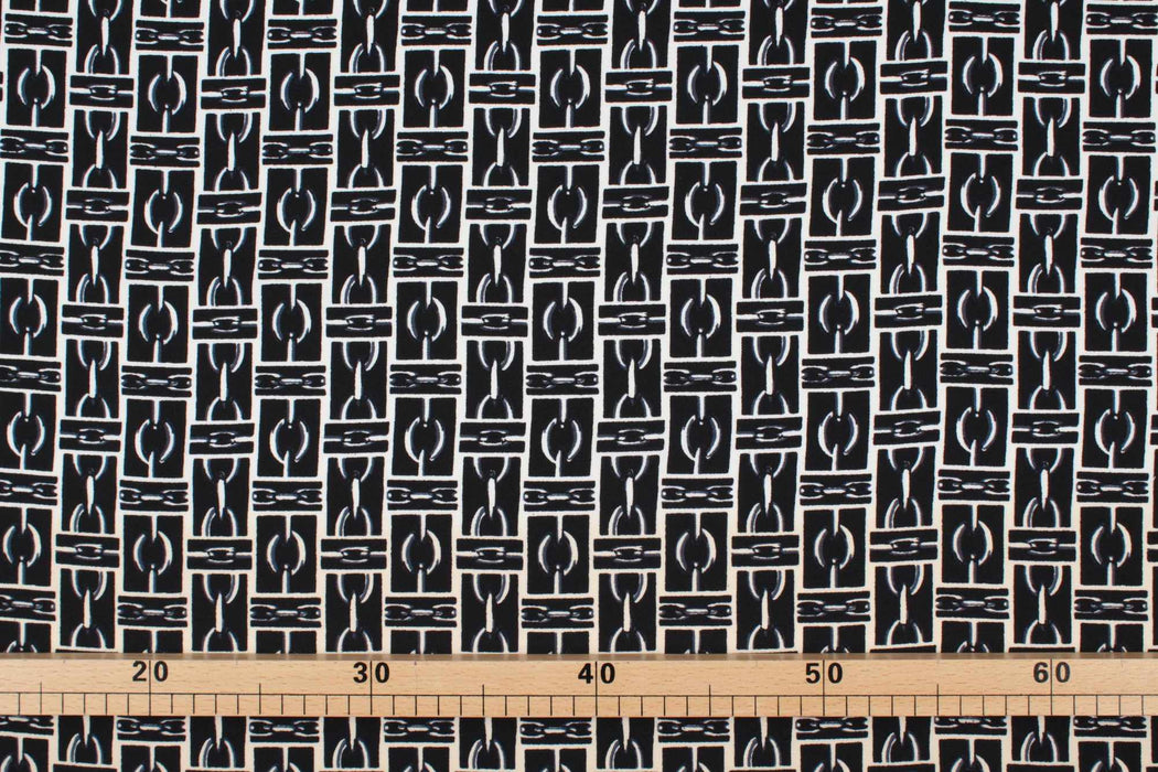 20 MTS ROLL - Printed Crepe - Chains - OFFER: 3€/MT-Roll-FabricSight