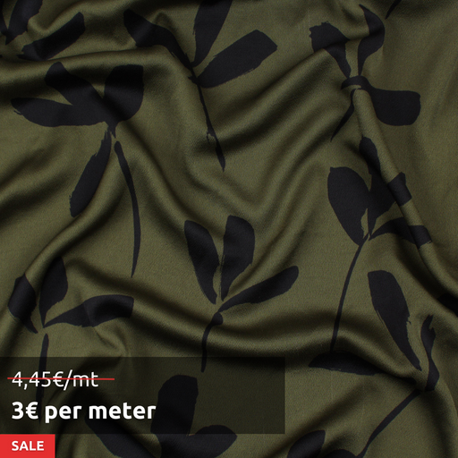 20 MTS ROLL - Printed Stretch Crepe - Floral - OFFER: 3€/MT-Roll-FabricSight