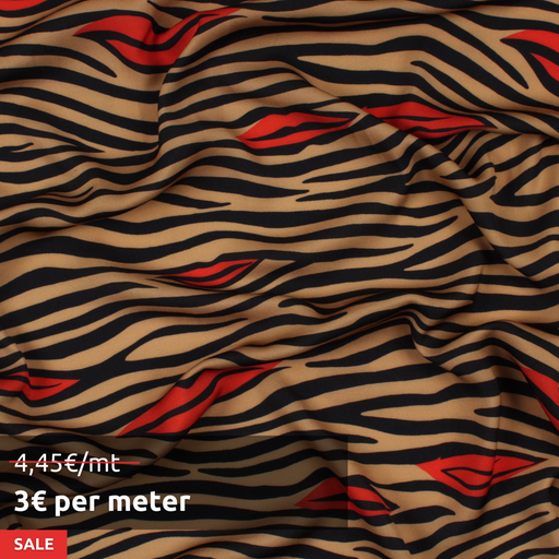 20 MTS ROLL - Soft Printed Satin - Animal Print - OFFER: 3€/MT-Roll-FabricSight