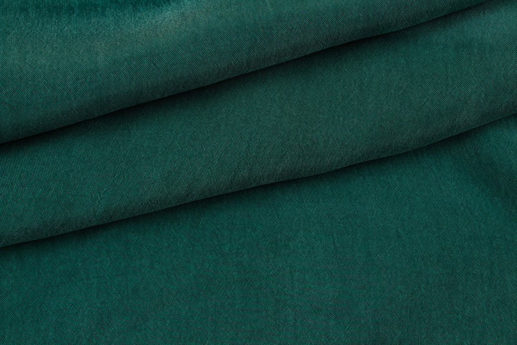 3 Mts - Vegan silk - Cupro Satin - SCARLET (Dark Green) - Offer: 16,50€/Mt-Roll-FabricSight