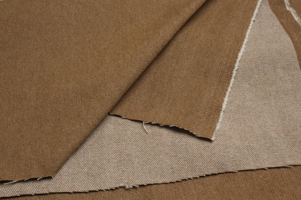 100% Cotton Mid-Weight Denim - Camel - 2 mts remnant