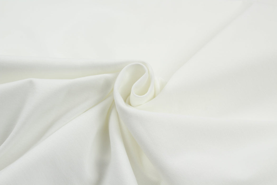 3,4 Mts Roll - Recycled Polyester Stretch Punto Roma (Off White) - OFFER: 12,50€/MT-Roll-FabricSight