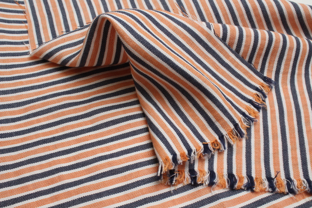 Linen-Viscose-Cotton Stripe – Multicolor – Spanish Deadstock