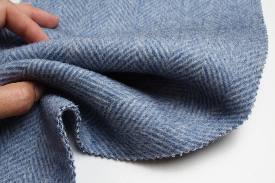 Luxury Double Face Herringbone Wool – Heavyweight Virgin Wool Coating