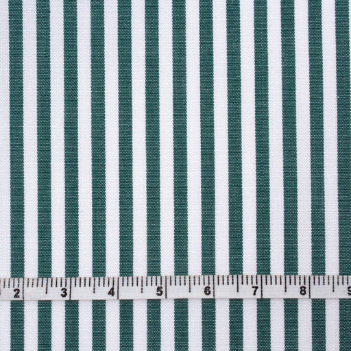 4 Mts - BCI Cotton Poplin Pintripes (Green) - OFFER: 8.90€/Mt-Roll-FabricSight
