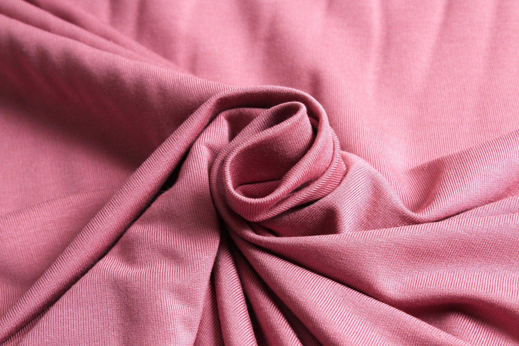 4 Mts Roll - Bamboo Light French Terry - Stretch (Dust Pink) - OFFER: 9€/Mt-Roll-FabricSight