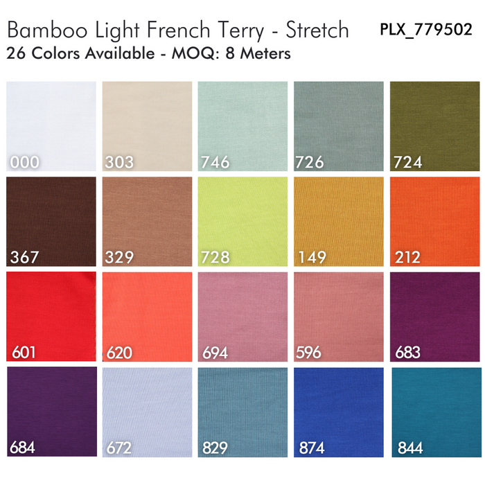 4 Mts Roll - Bamboo Light French Terry - Stretch (Dust Pink) - OFFER: 9€/Mt-Roll-FabricSight