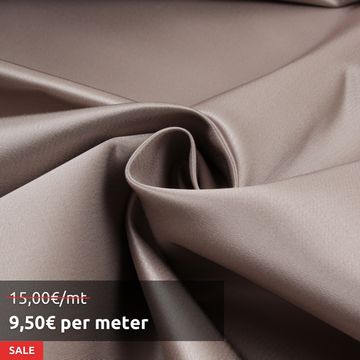 4 Mts Roll - Mid-Weight Viscose Satin (Rose Gray) - Offer: 9,50€/MT-Roll-FabricSight