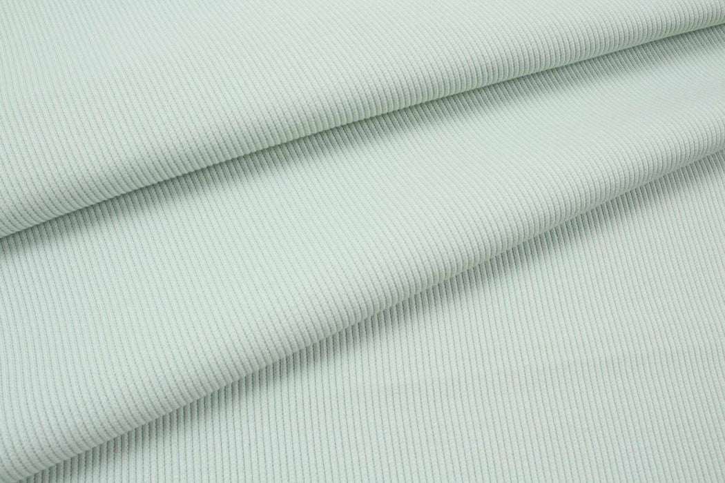 4 Mts Roll - Stretch Organic Cotton Rib 2x2 for Tops (Mint) - OFFER: 9'50€/Mt-Roll-FabricSight