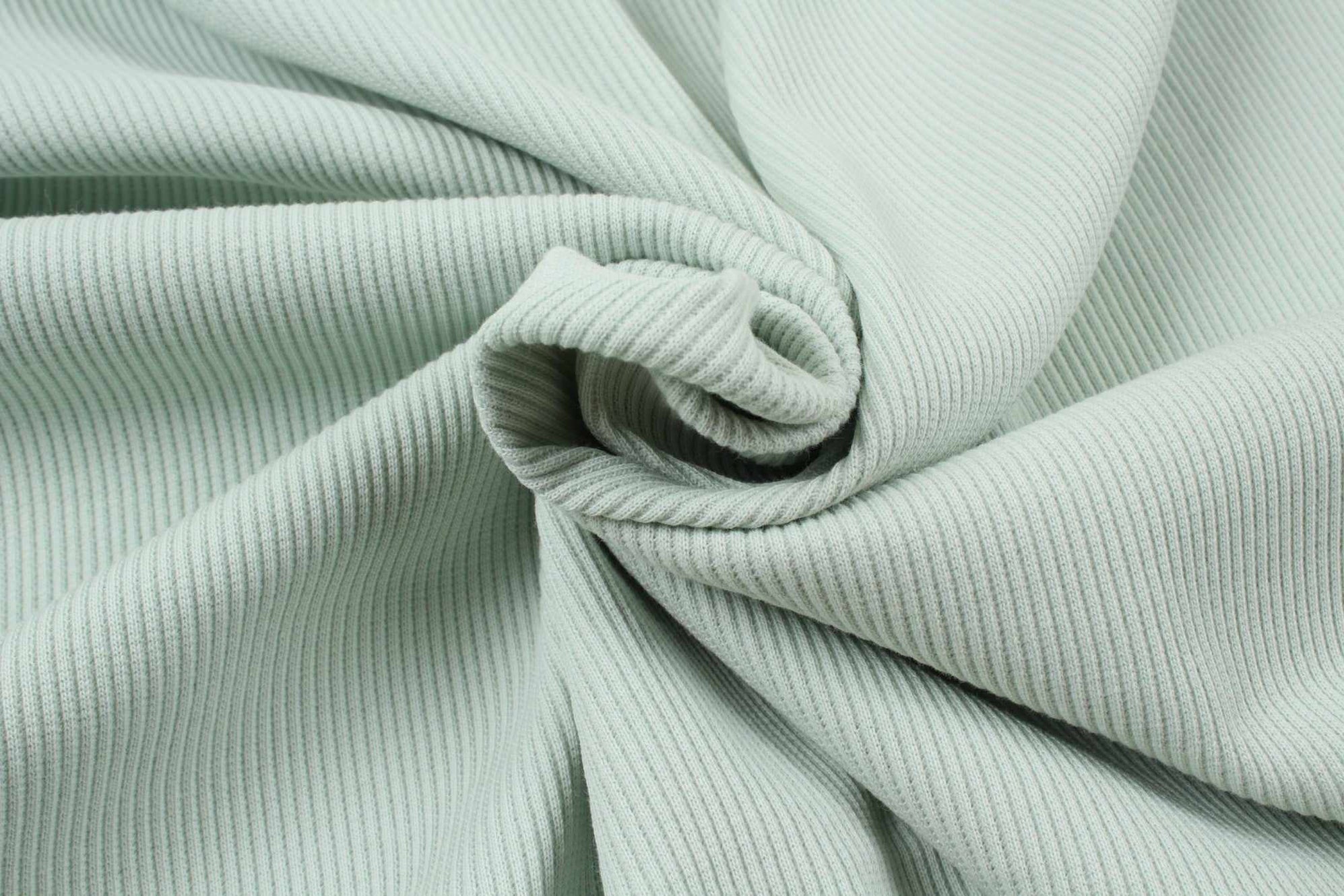 Offer Stretch Cotton Rib 2x2 for Tops - Mint | Buy Fabrics Online ...