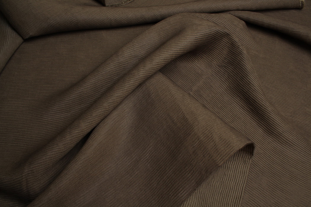 Pleated-Look Viscose Ottoman Fabric – Textured Fashion Fabric