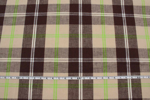 5 Mts Roll - Cotton Linen Tartan Checks for Summer - OFFER: 9,50€/MT-Roll-FabricSight